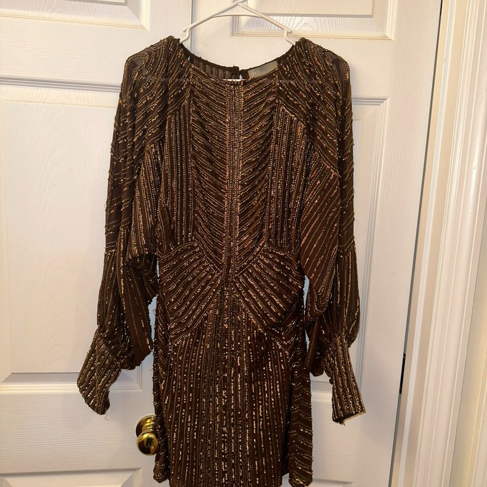 ASOS Brown Sequin Mini Dress